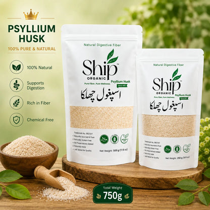 Ship Organic Psyllium Husk (Ispaghol Chilka) | 100% Pure Natural Fiber